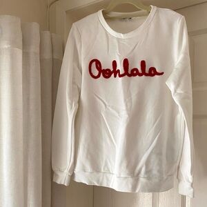 Jubylee “Oh La La” Embroidered Sweatshirt